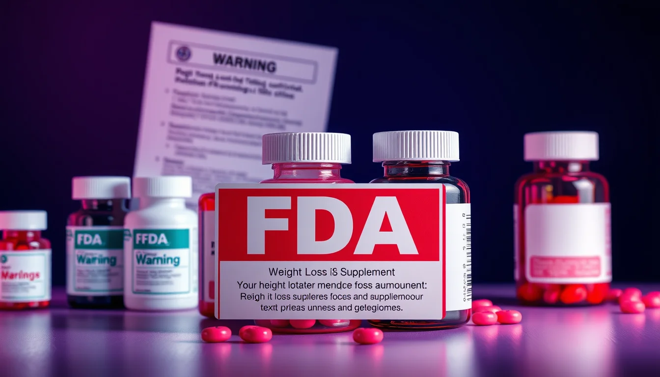 FDA Issues Seven Alerts on Weight-Loss Supplements with Hidden Toxins — illustration